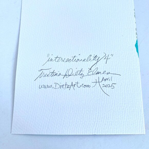 Intersectionality 4 Original Abstract Acrylic Painting 8x10in Matted Frame Ready - Picture 7 of 8